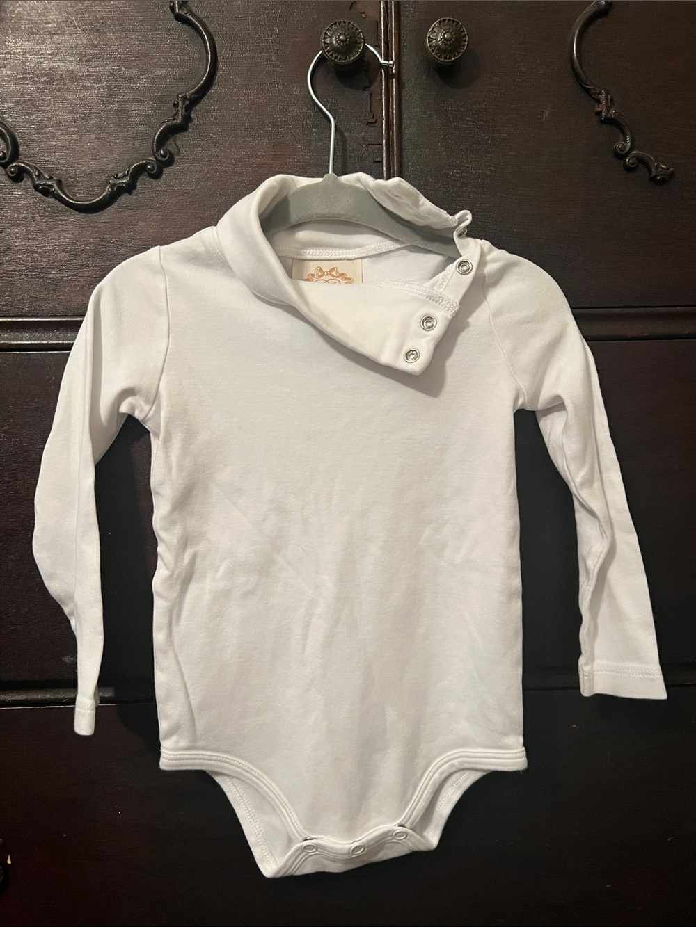 TBBC Classic White Long-Sleeve Baby Turtleneck